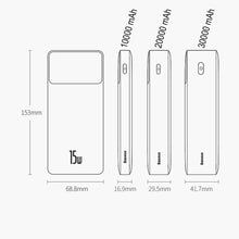 Заредете изображение във визуализатора на галерията – Baseus Bipow powerbank with display 30000mAh 15W black (Overseas Edition) + cable USB-A - Micro USB 0.25m black (PPBD050201)
