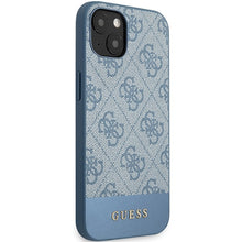 Заредете изображение във визуализатора на галерията – Original Case GUESS hardcase 4G Stripe Collection GUHCP15SG4GLBL for Iphone 13/14/15 blue
