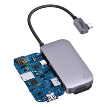 Заредете изображение във визуализатора на галерията – Baseus PadJoy 6-Port Type-C HUB Adapter Dark gray
