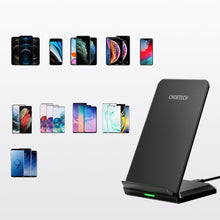 Заредете изображение във визуализатора на галерията – Choetech Qi wireless charger stand 10W stand black (T524-S)
