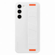 Заредете изображение във визуализатора на галерията – Samsung Silicone Grip Cover Case for Samsung Galaxy S23+ silicone case with wrist strap white (EF-GS916TWEGWW)
