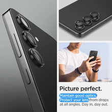 Заредете изображение във визуализатора на галерията – Spigen Optik.tR EZ Fit Camera Protector for Samsung Galaxy S24+ - black 2 pcs.
