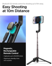 Заредете изображение във визуализатора на галерията – Spigen S570W selfie stick MagSafe tripod with Bluetooth - black

