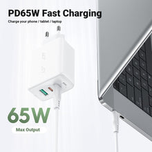 Заредете изображение във визуализатора на галерията – Acefast charger usb a + 2 x typ c qc3.0 pd65w a13 white
