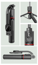 Заредете изображение във визуализатора на галерията – Selfie Stick - with detachable lamps, tripod and bluetooth remote control - L13D Black
