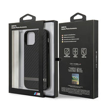 Заредете изображение във визуализатора на галерията – Etui BMW BMHCP12MASCFBK iPhone 12/12 Pro 6,1" czarny/black hardcase M Collection Carbon
