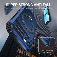 Заредете изображение във визуализатора на галерията – Tel Protect Armor Magsafe Metal Ring Case for Iphone 13 blue
