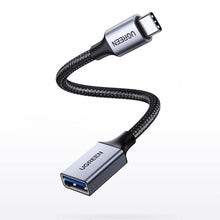 Заредете изображение във визуализатора на галерията – Ugreen OTG adapter cable USB-C (male) - USB-A (female) 5Gb/s 0.15m black (US378)
