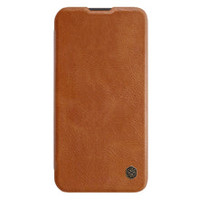 Заредете изображение във визуализатора на галерията – Nillkin Qin Leather Pro Case for Samsung Galaxy A54 5G Flip Cover Camera Cover Brown

