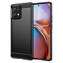 Заредете изображение във визуализатора на галерията – Carbon Case Cover for Motorola Edge+ 2023 / Moto X40 Pro / Moto X40 Flexible Silicone Carbon Cover Black
