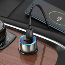 Заредете изображение във визуализатора на галерията – HOCO car charger 2x Type C + cable Type C to Type C PD 40W Z48 metal gray
