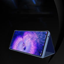 Заредете изображение във визуализатора на галерията – Clear View Case cover for Oppo Find X5 Pro cover with a flap black
