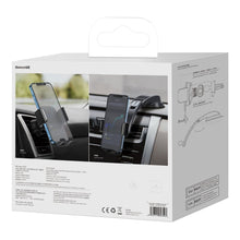 Заредете изображение във визуализатора на галерията – Baseus car holder 2in1 to center console + air vent easy control pro clamp black suyk010001 - TopMag
