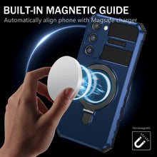 Заредете изображение във визуализатора на галерията – Tel Protect Armor Magsafe Metal Ring Case for Samsung Galaxy S23 blue
