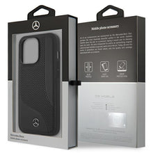 Заредете изображение във визуализатора на галерията – Mercedes MEHCP13LCDOBK iPhone 13 Pro / 13 6,1" czarny/black hardcase Leather Perforated Area
