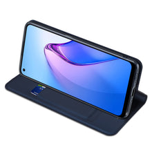 Заредете изображение във визуализатора на галерията – Dux Ducis Skin Pro case for Oppo Reno 8 flip cover card wallet stand blue
