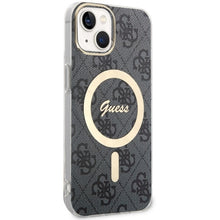 Заредете изображение във визуализатора на галерията – Original Case GUESS hardcase 4G MagSafe GUHMP14SH4STK for Iphone 14 black
