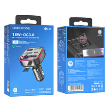 Заредете изображение във визуализатора на галерията – Borofone Transmitter FM BC48 Broad MP3, Bluetooth - 2xUSB + Type C - QC 3.0 18W black
