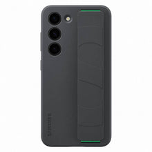 Заредете изображение във визуализатора на галерията – Samsung Silicone Grip Cover Case for Samsung Galaxy S23 silicone cover with wrist strap black (EF-GS911TBEGWW)
