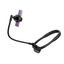 Заредете изображение във визуализатора на галерията – Baseus ComfortJoy Series universal neck mount, phone stand black (LUGB000001)
