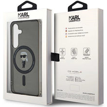 Заредете изображение във визуализатора на галерията – Karl Lagerfeld IML Ikonik MagSafe case for Samsung Galaxy S24 - black
