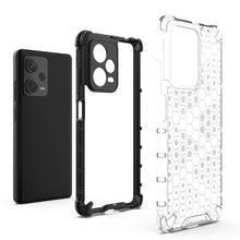 Заредете изображение във визуализатора на галерията – Honeycomb case for Xiaomi Redmi Note 12 Pro+ armored hybrid cover black
