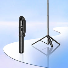 Заредете изображение във визуализатора на галерията – Selfie stick / telescopic pole with stand and Bluetooth remote control 1.5m Ugreen LP586 - black
