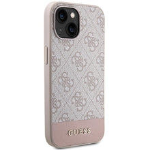 Заредете изображение във визуализатора на галерията – Original Case GUESS 4G Stripe Collection hardcase GUHCP15SG4GLPI for Iphone 13/14/15 pink
