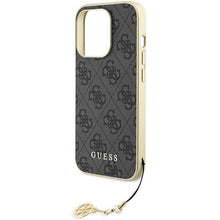 Заредете изображение във визуализатора на галерията – Guess GUHCP15LGF4GGR iPhone 15 Pro 6.1" gray/gray hardcase 4G Charms Collection
