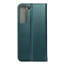 Заредете изображение във визуализатора на галерията – Smart Magneto book case for SAMSUNG S22 PLUS PLUS dark green
