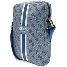 Заредете изображение във визуализатора на галерията – Guess Bag GUTB10P4RPSB 10" blue/blue 4G Stripes Tablet Bag
