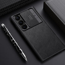 Заредете изображение във визуализатора на галерията – Nillkin Qin Leather Pro Case for Samsung Galaxy S23 Ultra Flip Cover Camera Cover red
