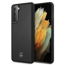 Заредете изображение във визуализатора на галерията – Original faceplate case MERCEDES MEHCS21SRCABK for SAMSUNG S21 (Urban Line / black carbon)

