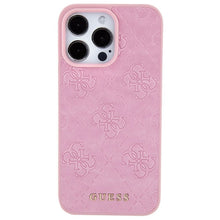 Заредете изображение във визуализатора на галерията – Original faceplate case GUESS GUHCP15LP4EPMP for iPhone 15 PRO (Quilted 4G Classic / pink)
