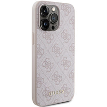 Заредете изображение във визуализатора на галерията – Original Case GUESS Hardcase 4G Metal Gold Logo GUHCP15XG4GFPI for Iphone 15 Pro Max Pink
