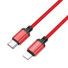 Заредете изображение във визуализатора на галерията – Borofone Cable BX87 Sharp - Type C to Lightning - PD 20W 1 metre red
