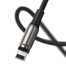 Заредете изображение във визуализатора на галерията – Baseus Zinc magnetic USB cable - Lightning 1.5A 2m black (CALXC-I01)
