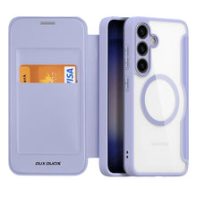 Заредете изображение във визуализатора на галерията – Dux Ducis Skin X Pro case for Samsung S24+ with magnetic ring and flap - purple

