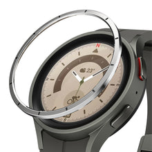 Заредете изображение във визуализатора на галерията – Ringke Bezel Styling Overlay Cover for Samsung Galaxy Watch 5 Pro 45mm Stainless Steel for Watch Case Outer Ring Silver
