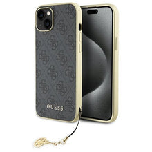 Заредете изображение във визуализатора на галерията – Guess 4G Charms Collection case for iPhone 15 Plus - gray
