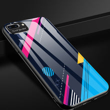 Заредете изображение във визуализатора на галерията – Color Glass Case Durable Cover with Tempered Glass Back and camera cover iPhone SE 2022 / SE 2020 / iPhone 8 / iPhone 7 pattern 5
