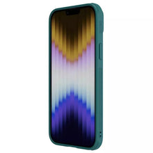 Заредете изображение във визуализатора на галерията – Nillkin CamShield S Leather Magnetic Case for Iphone 14/13 green
