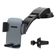 Заредете изображение във визуализатора на галерията – Baseus car holder 2in1 to center console + air vent easy control pro clamp tarnish suyk010014 - TopMag
