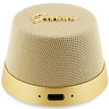 Заредете изображение във визуализатора на галерията – Guess Magnetic Script Metal Bluetooth speaker - gold
