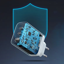 Заредете изображение във визуализатора на галерията – Ugreen fast charger 2x USB Type C / USB 65W PD3.0, QC3.0/4.0+ white (CD275)
