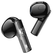 Заредете изображение във визуализатора на галерията – Borofone TWS Bluetooth Earphones BW23 Crystal Bean Transparent Edition Black
