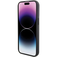 Заредете изображение във визуализатора на галерията – Karl Lagerfeld Fixed Glitter Ikonik Logo Metal Pin case for iPhone 15 - black
