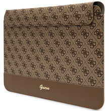Заредете изображение във визуализатора на галерията – Original GUESS Laptop Sleeve 4G Stripe Metal Logo GUCS14PS4SGW 14 inches brown
