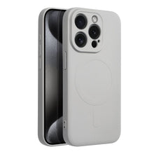 Заредете изображение във визуализатора на галерията – Silicone Mag Cover case compatible with MagSafe for IPHONE 15 PRO titanium
