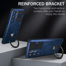 Заредете изображение във визуализатора на галерията – Tel Protect Armor Magsafe Metal Ring Case for Samsung Galaxy S23 Ultra blue
